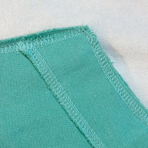 LAGACI Teal & White Colorblock Hoodie - Size M - Picture 3 of 12